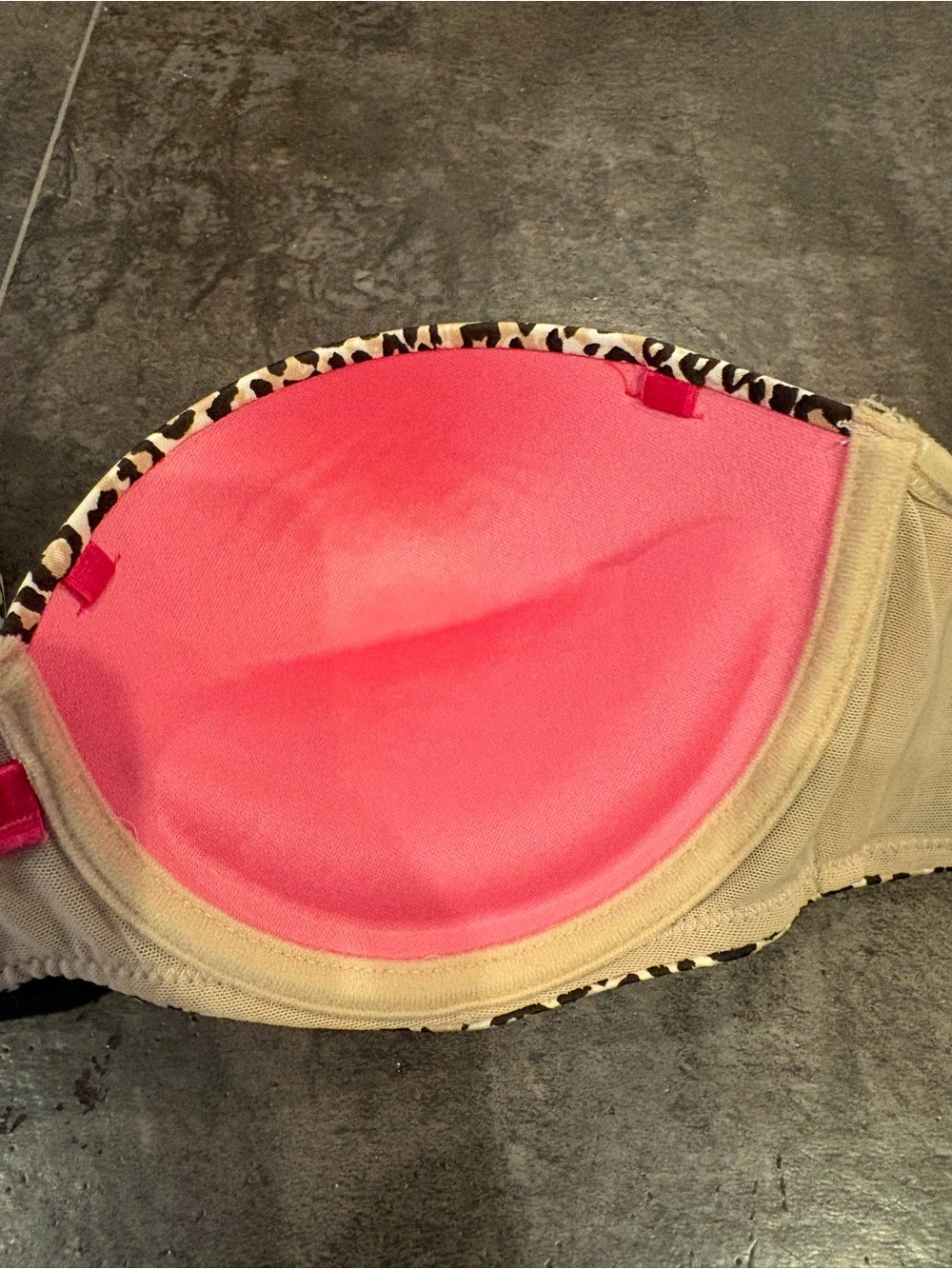 Wonderbra Strapless Leopard Print Push-Up Bra 38C Animal Print - Picture 4 of 11